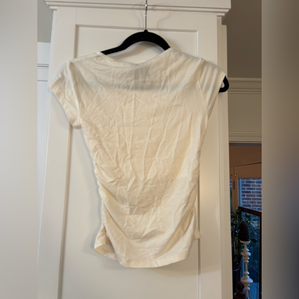 new Reformation Addison knit top in fior di latte ivory - Picture 5 of 6